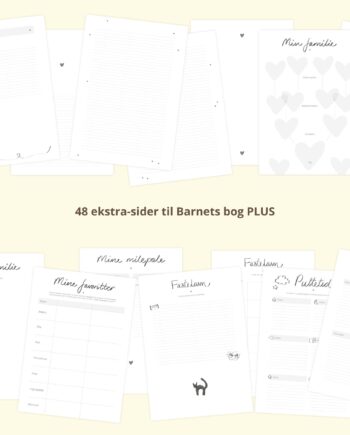 Ekstra A4 Sider til Barnets Bog - 48 Stykker til Minder