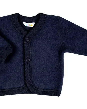 Blå Cardigan i Merinould fra Joha - Udsalg!