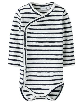 Kattie Langærmet Wrap Bodysuit – Cloud Dancer Tilbud!