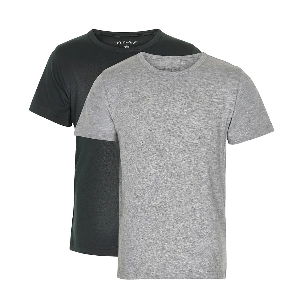 2-pak Basic T-shirts i Anthracite Black fra Minymo