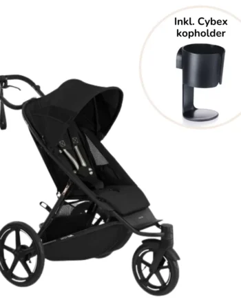 Avi Spin Klapvogn med Kopholder - Moon Black