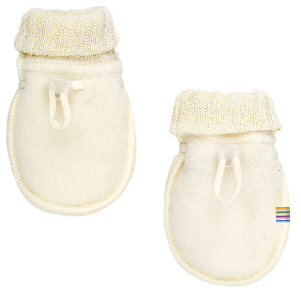 Uld Baby Luffer i Naturfarve – Perfekte til Kolde Dage