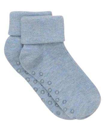 Skridsikre Baby Rib Sokker - Grey Dawn Melange