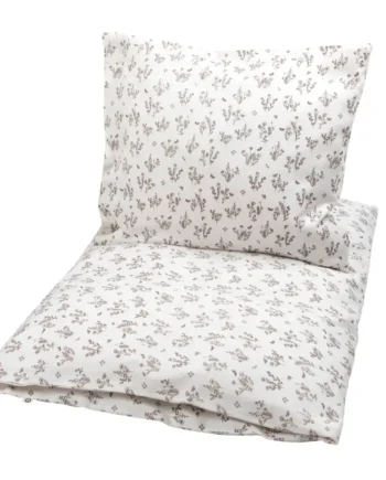Blomsterfarvet Baby Sengetøj 70x100 cm - Beige Tilbud