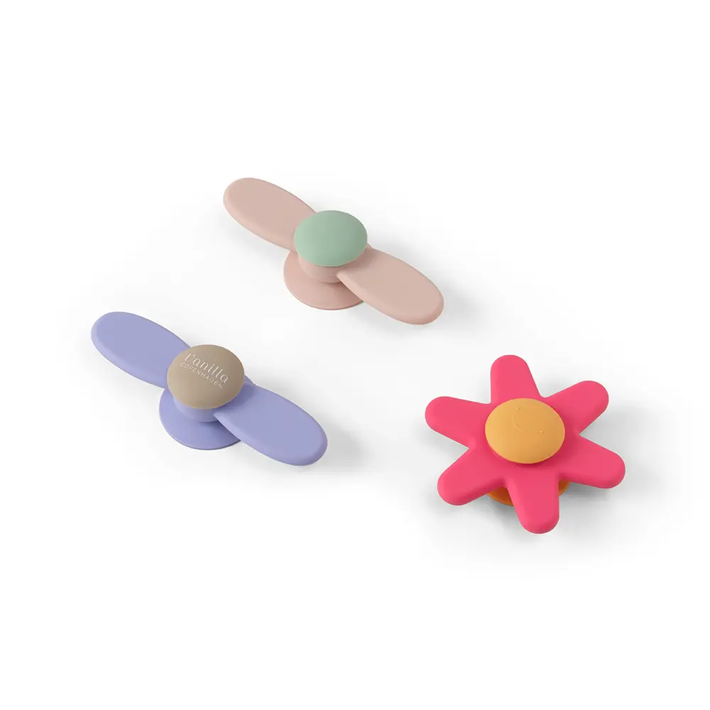 Baby Spinners Med Sugekop -pak Pink