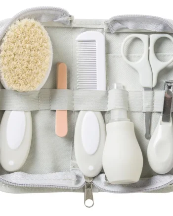 Baby Toilettaske - Grå med Alt til Pleje af Din Baby