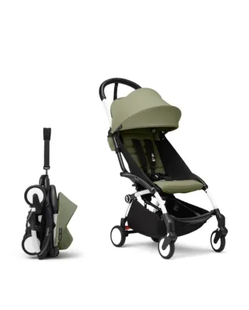 Babyzen Yoyo³ Klapvogn – Olive Hvid, Ideel til Rejser