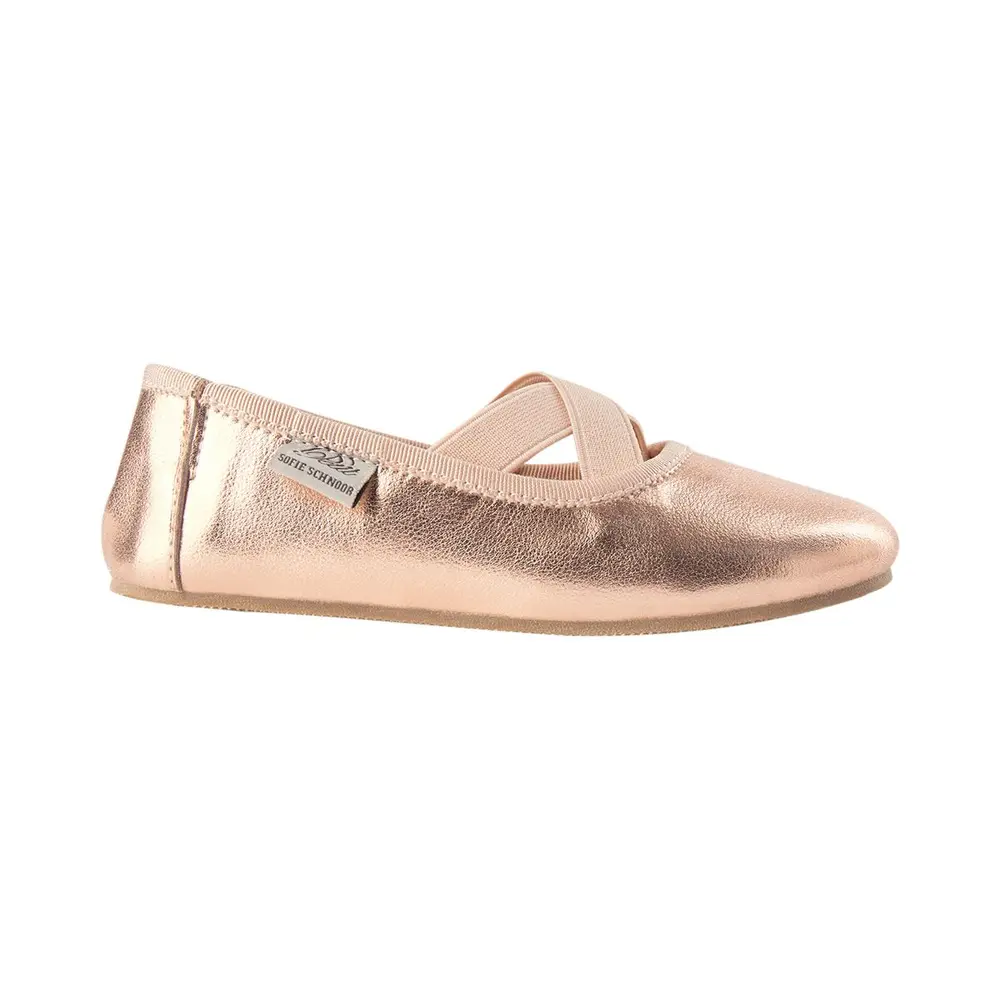 Glitrende ballerina hjemmesko - Peach fra Sofie Schnoor Kids
