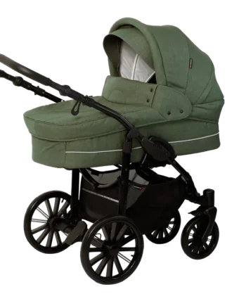 Nordic Lux Barnevogn - Dusty Green til Bybrug og Komfort
