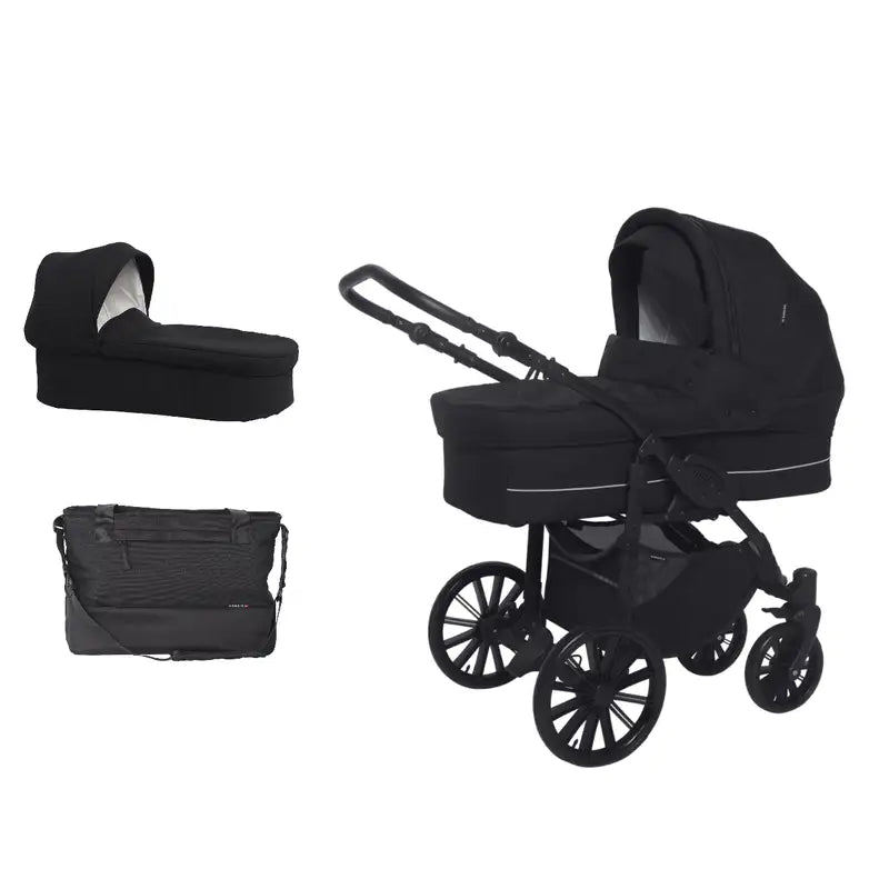 Basson Nordic Lux Barnevogn med Lift og Taske - Dusty Black