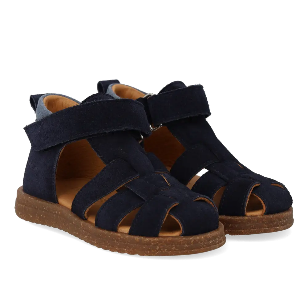 Begynder Sandal Velcro Navy Blue Fog 23