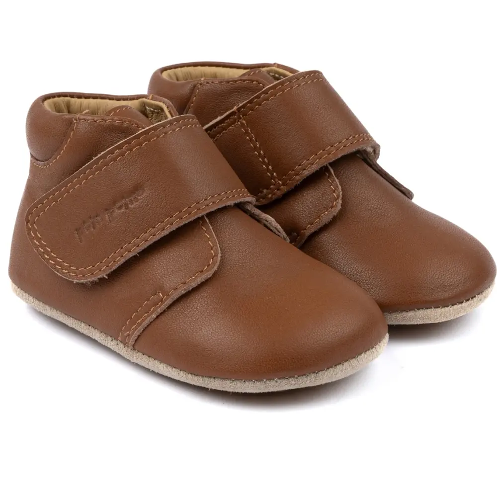 Begynder Velcro Sko - Camel fra Pompom - Komfort til Små Fødder