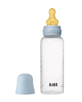 Bibs Sutteflaske Rund Latex 270 Ml - Baby Blue Tilbud