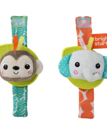 Sødt bide-rangle-armbånd med Abe og Elefant til baby!