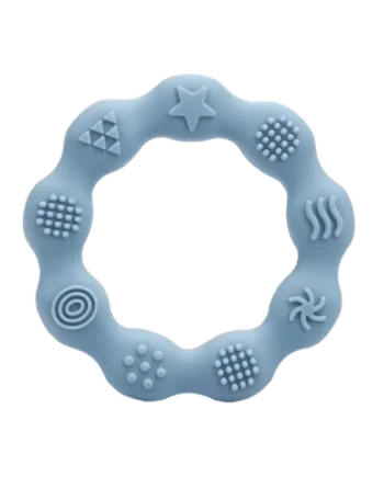 Bidering i Silikone med Taktile Overflader - Blå