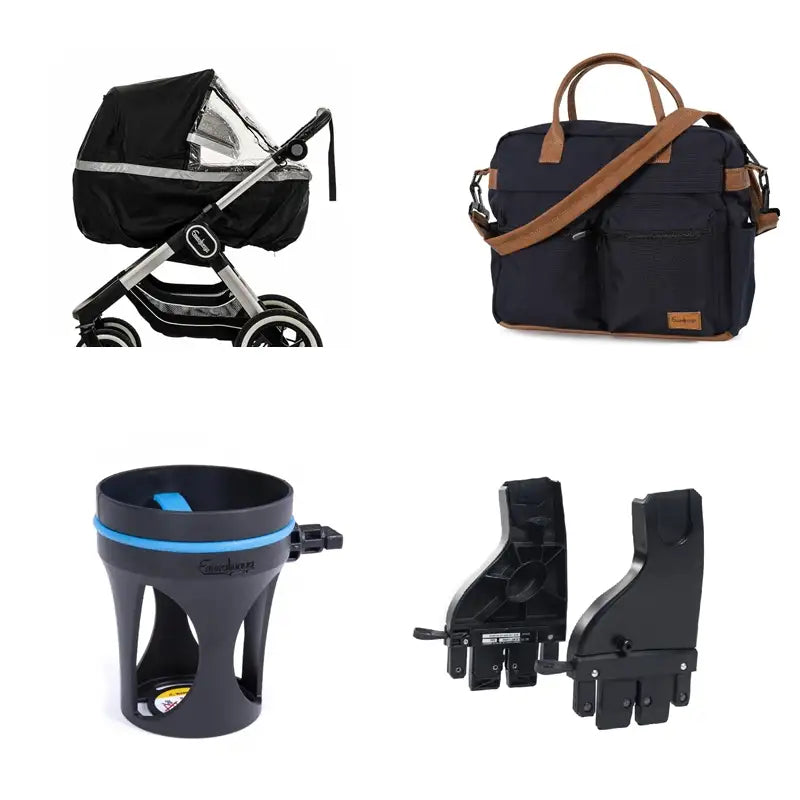 Stor Sento Max Pusletaske med Kopholder - Emmaljunga Olive