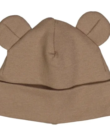 Bjørnehat med ører - Walnut - Sødt design til babyer