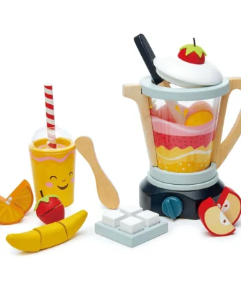 Blender sæt til legekøkken med frugt og sugerør