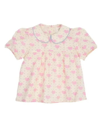 Sød bluse med hjerteprint til børn fra Copenhagen Colors