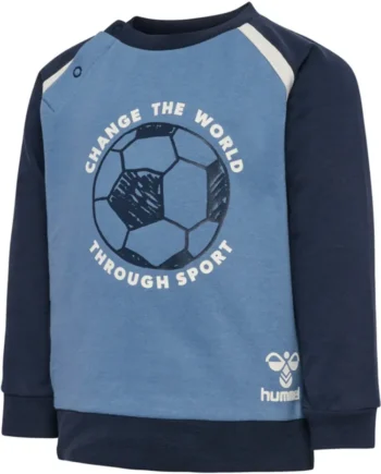 Boddy Sweatshirt i Blå Nætter fra Hummel - Økologisk Kvalitet