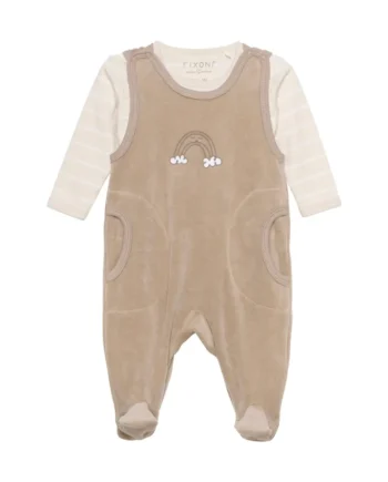 Langærmet Velour Romper til Baby - Dune fra Fixoni