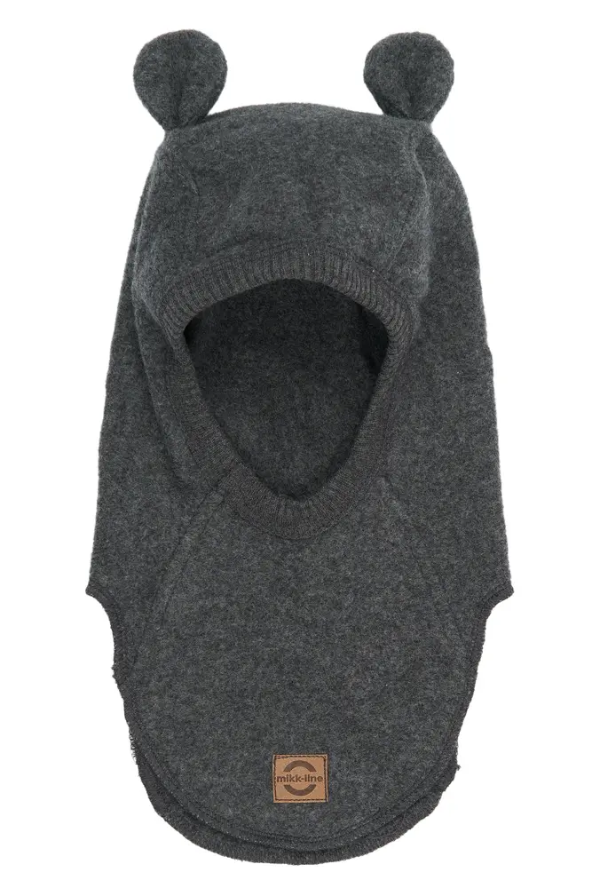 Bomulds Elefanthue    ører Anthracite Melange 74 80