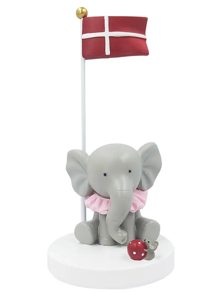 Bordflag Elefant Med Mus Og Bold
