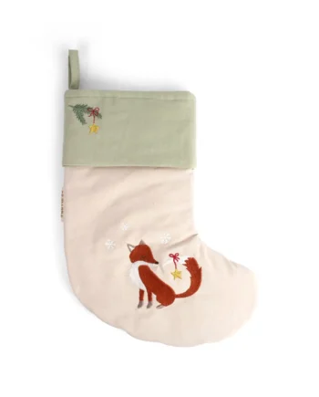 Broderet Jule Sok - Wonderful Winter Ræv til Jul!