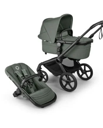 Bugaboo Fox 5 Renew – Bæredygtig Kombivogn i Sort Skovgrøn