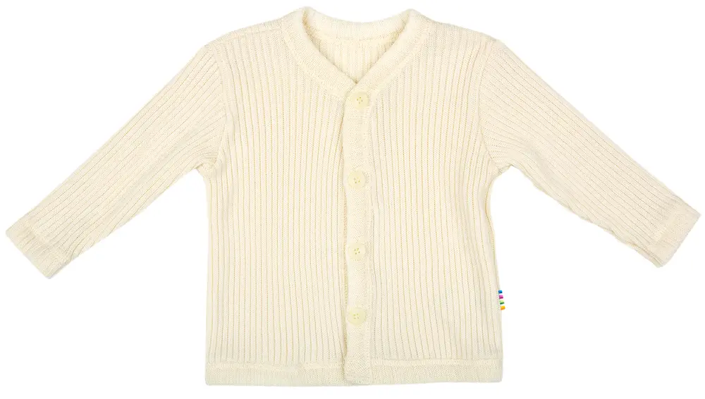 Uld Cardigan i Naturfarve fra Joha - Børnekvalitet til Alle!