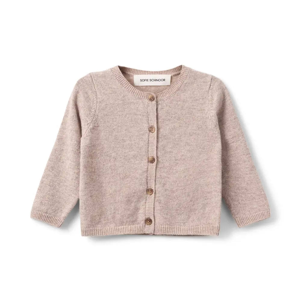 Cisse Cardigan i Brun Melange - Trendy Børnetøj Tilbud!