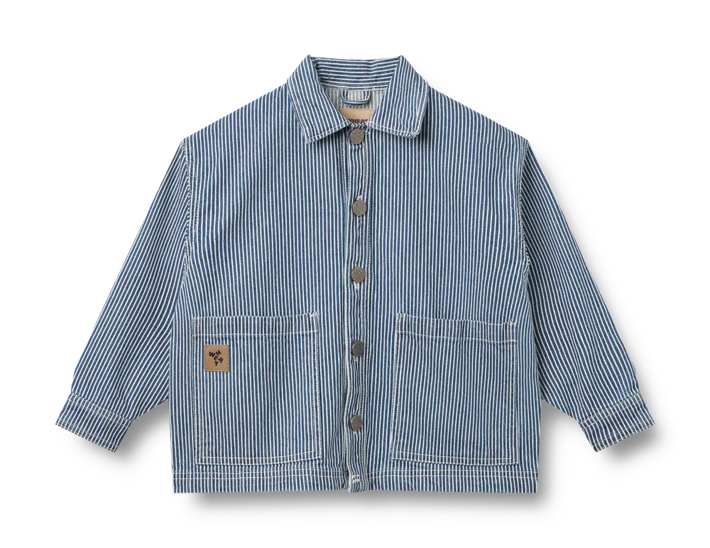 Cole Skjortejakke Denim Stripe 104