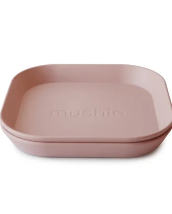 Firkantet Middagstallerken i Blush fra Mushie - Elegant Design