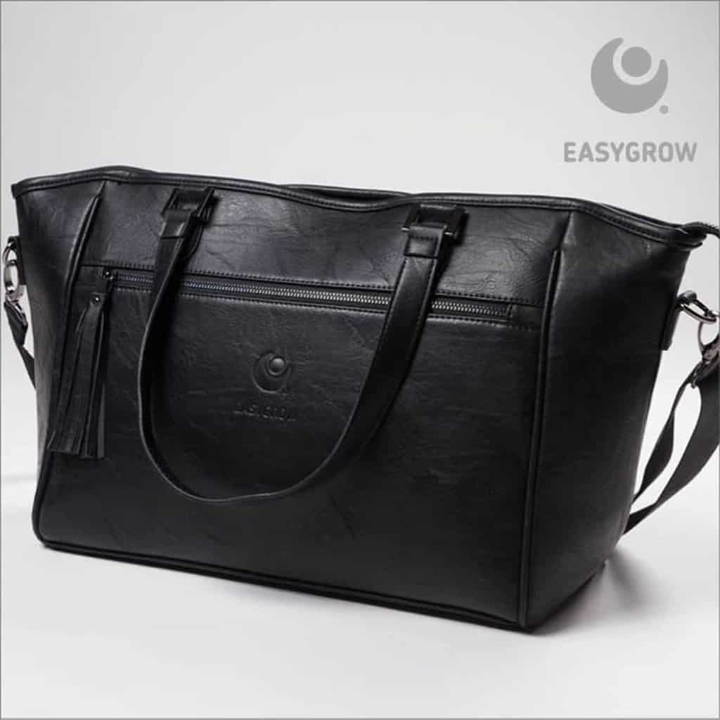 Easygrow Mama Taske – Elegant Sort Pusletaske med Lommer
