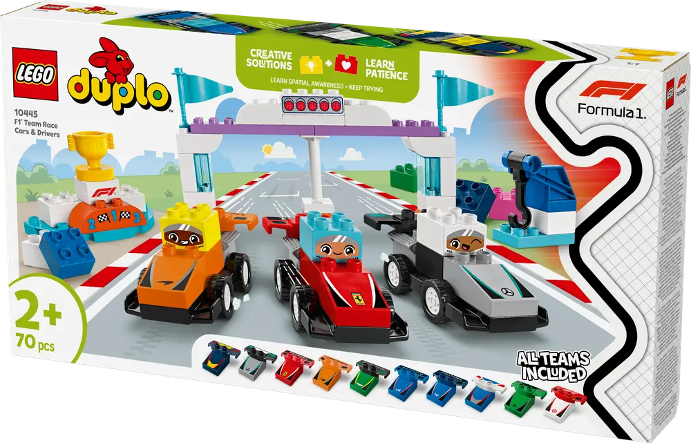 Lego® 10445 F1 Racerbiler og Kørere - Byggesæt til Fans