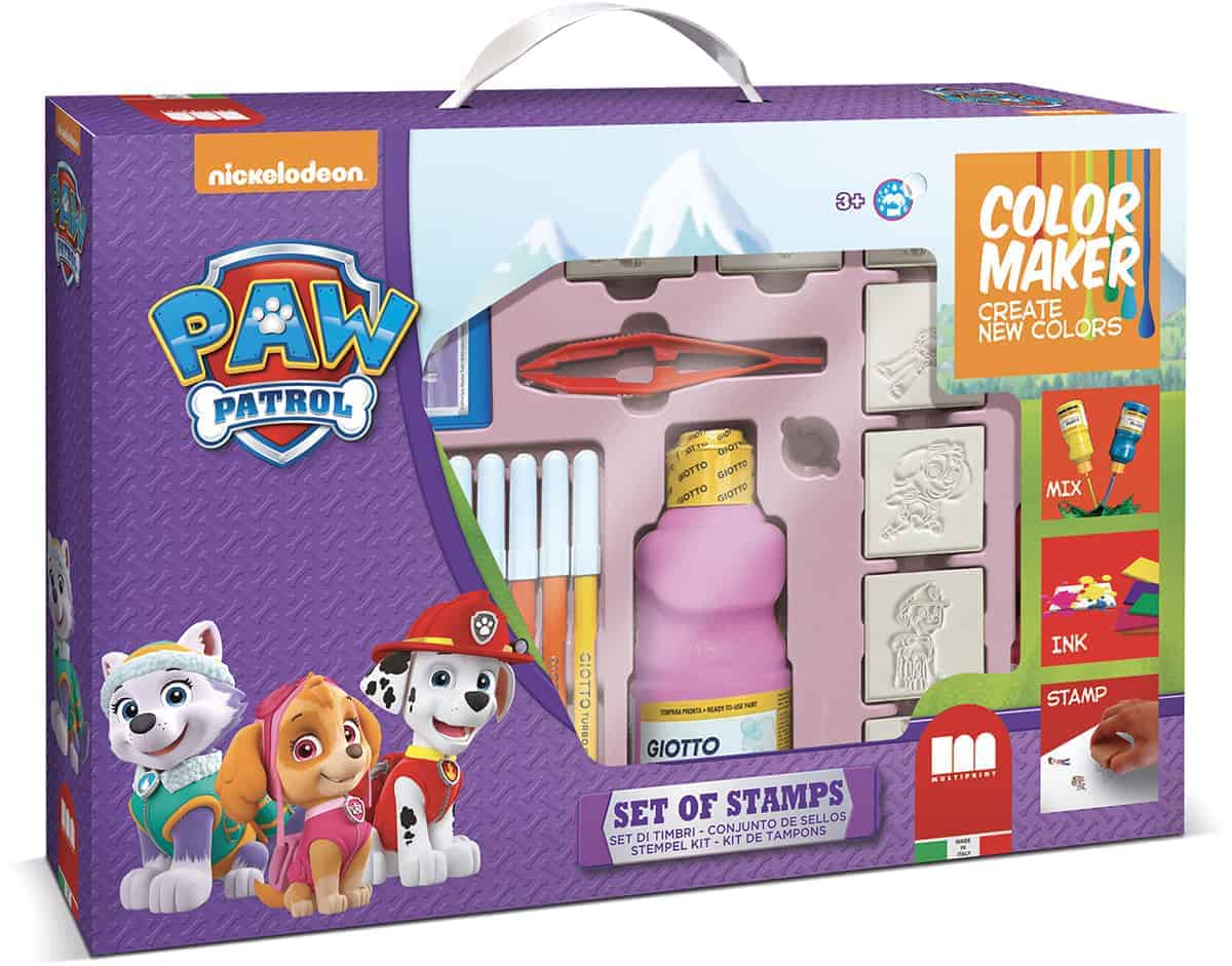 Farve- og malesæt fra Paw Patrol til kreative piger