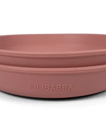 Silikone Tallerken i Rose med Sugekop fra Filibabba
