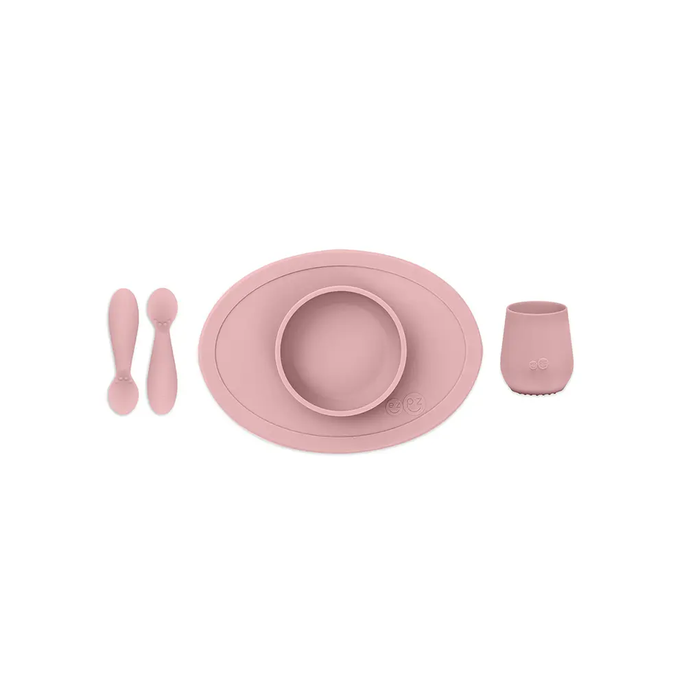 Første Mad Sæt Rosa fra Ezpz - Perfekt til Babyer!