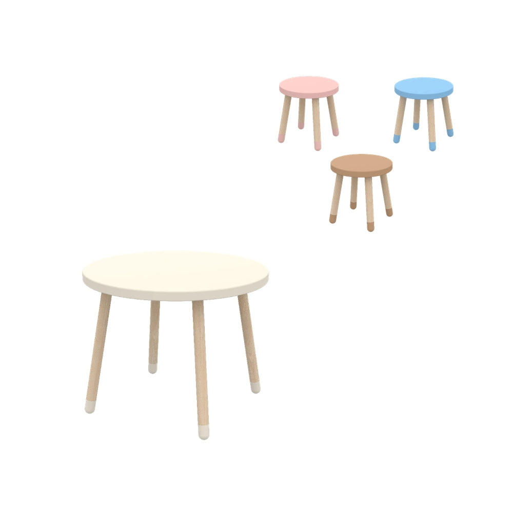 Flexa Dots Legebord - Blushing Pink Cream på tilbud!