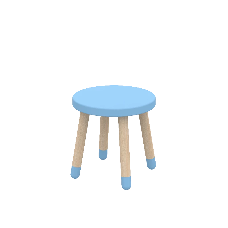 Flexa Dots Taburet Ø30 cm – Blå Himmel til Børneværelset