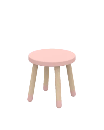 Flexa Dots Taburet i Blushing Pink – Børnemøbel Udsalg