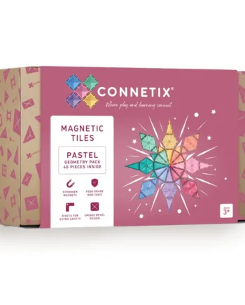 Geometri Magnetlegesæt med 40 Dele i Pastelfarver