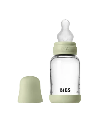 Glas Sutteflaske i Silikone 120 Ml Sage - BIBS