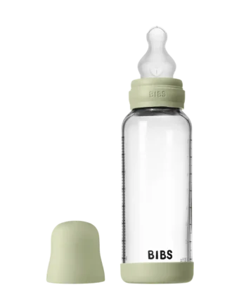 Glas Sutteflaske i Silikone 240 Ml - Sage fra BIBS