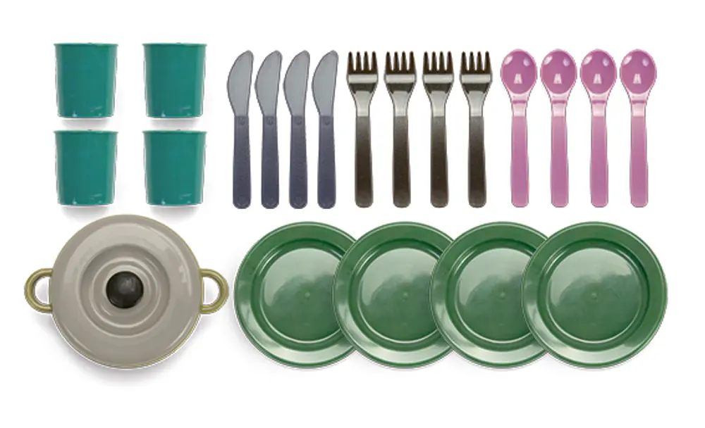 Dantoy Green Bean Spisesæt til 4 personer - Miljøvenligt!