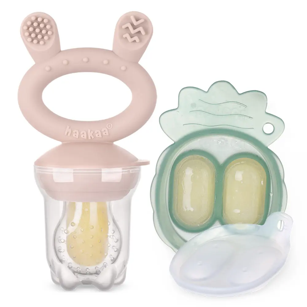 Freeze-n-feed Mini Kombi Blush fra Haakaa - Sikker smagsoplevelse