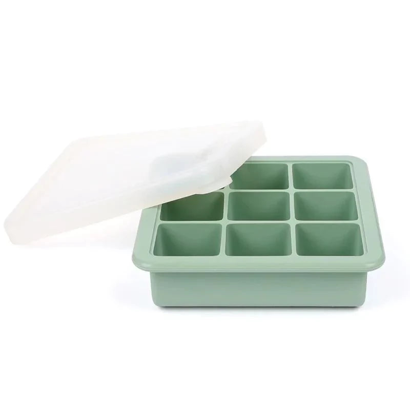 Haakaa Silikone Frysebakke med Låg - Pea Green Tilbud!