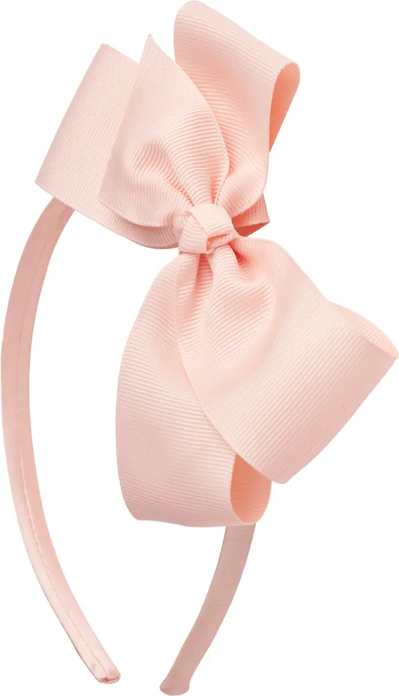 Ferskenfarvet satin hårbøjle – One-size tilbud!