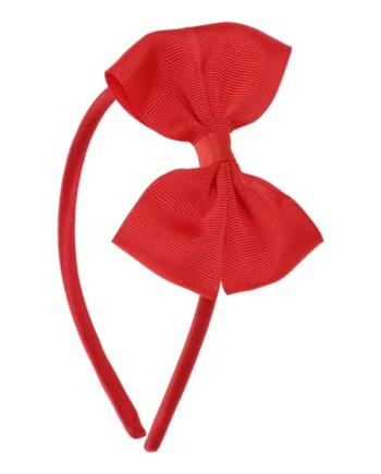 Rød Mat Grosgrain Hårbøjle – Perfekt til Festlige Anledninger!