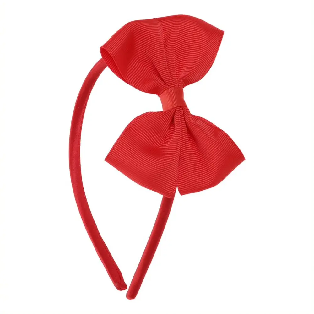 Rød Mat Grosgrain Hårbøjle – Perfekt til Festlige Anledninger!